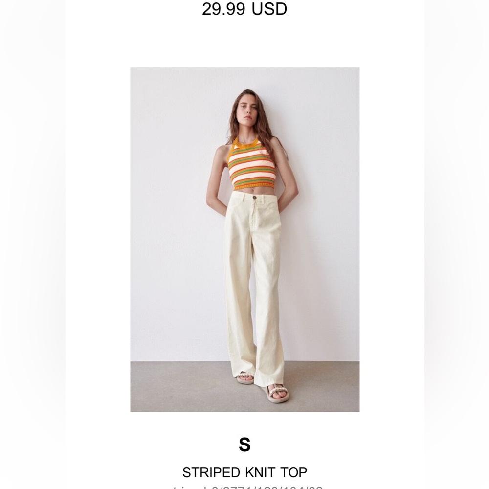 Striped knit Zara top